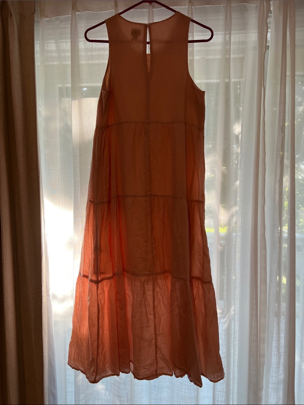 a new day Peach Tiered Sleeveless Maxi Dress